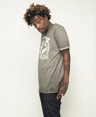 Oil Dyed Logo T-Shirt Grey